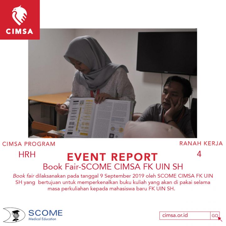 BOOK FAIR-SCOME CIMSA FK UIN SH BOOK FAIR-SCOME CIMSA FK UIN SH